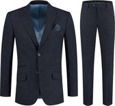 GENTS | Kostuum streep blauw 0134 Maat 48