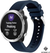 Siliconen Smartwatch bandje - Geschikt voor  Garmin Vivoactive 4 silicone band - 45mm - donkerblauw - Strap-it Horlogeband / Polsband / Armband