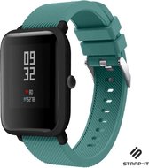 Siliconen Smartwatch bandje - Geschikt voor  Xiaomi Amazfit Bip silicone band - dennengroen - Strap-it Horlogeband / Polsband / Armband