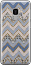 Leuke Telefoonhoesjes - Hoesje geschikt voor Samsung Galaxy S9 - Retro zigzag - Soft case - TPU - Print / Illustratie - Multi