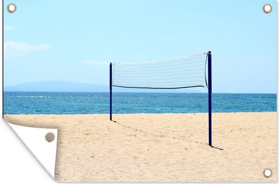 Australië afwijzing Oriënteren Volleybalnet op het gele strand tuinposter los doek 60x40 cm - klein -  Tuindoek /... | bol.com