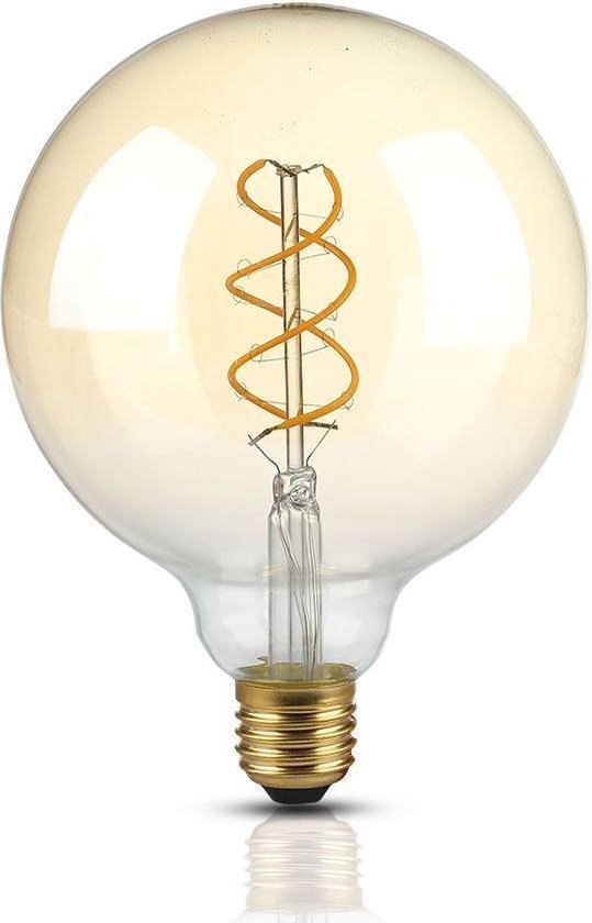 LED Filament lamp XXL Cayo Amber glas met gloeidraad 4.8 Watt E27 G125  1800K | bol.com