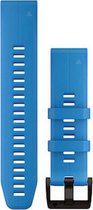 Garmin QuickFit Siliconen Horlogebandje - 22mm Polsbandje - Wearablebandje - Blauw met Zwarte Gesp