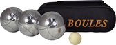 Jeu de boules set 3 ballen/1 but in draagtas - Kaatsbal - Petanque - Cochonnette - Boulen - Sportief/actief buitenspeelgoed