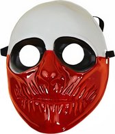 Witbaard Gezichtsmasker Clown Pvc Rood/wit One-size