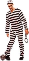 Witbaard Verkleedpak Gevangene Zombie Polyester Zwart/wit Mt M/l