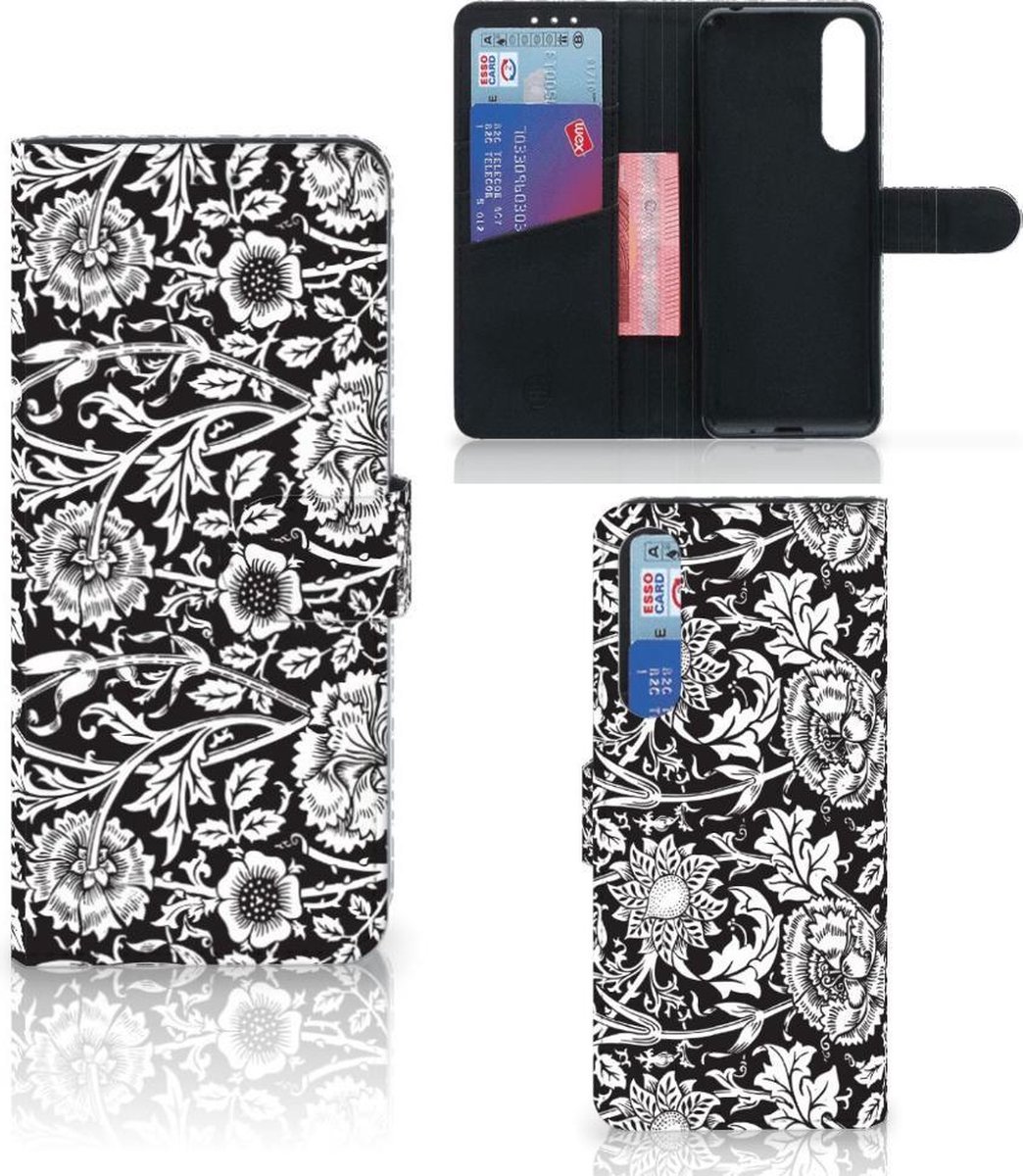 Sony Xperia 1 II Hoesje Black Flowers