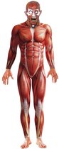 "Halloween second skin kostuum met anatomie print - Verkleedkleding - Medium"