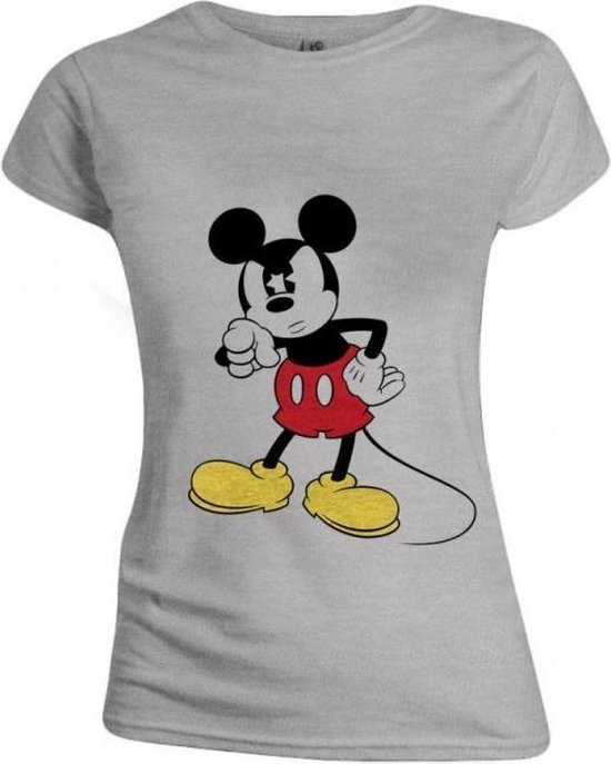 DISNEY - T-Shirt - Mickey Mouse Angry Face - FILLE (XL)