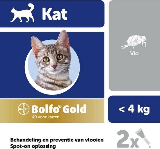 Bolfo Gold 40 Anti vlooienmiddel - Kat - 0 Tot 4 kg - pipetten | bol.com