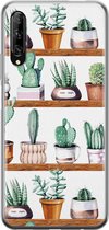 Huawei P Smart Pro hoesje - Cactus - Soft Case Telefoonhoesje - Planten - Groen