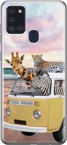 Samsung A21s hoesje - Wanderlust | Samsung Galaxy A21s hoesje | Siliconen TPU hoesje | Backcover Transparant