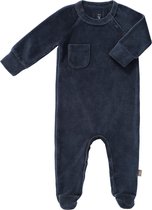 Fresk Pyjama Velours met Voetjes Indigo - 0-1 mnd