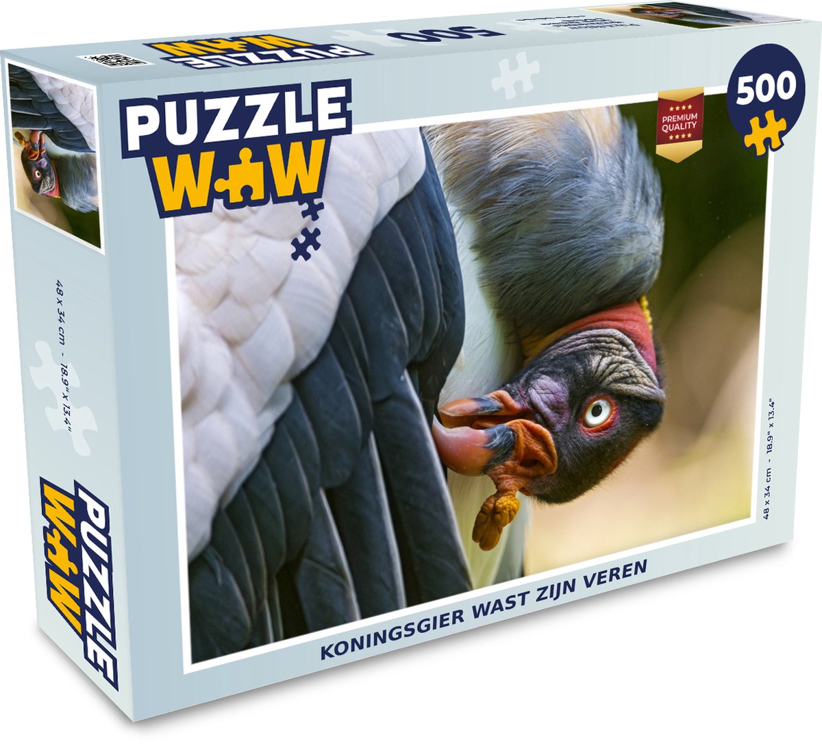Afbeelding van product Puzzel 500 stukjes Koningsgier - Koningsgier wast zijn veren - PuzzleWow heeft +100000 puzzels