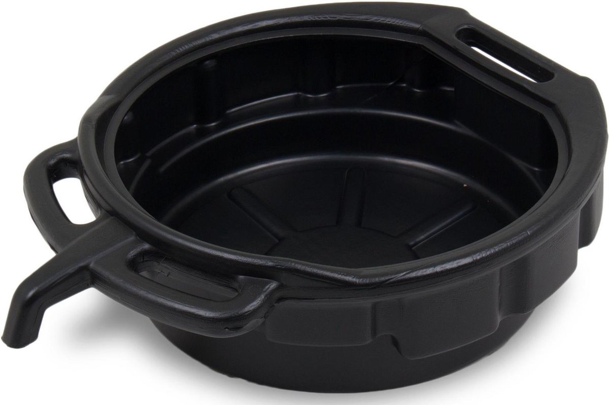 Olieopvangbak 15 L – Compact & Lekvrij | Kunststof Met Schenktuit – Opstaande Inwerp- en Uitgiethoek – Ideaal Voor Auto, Motor & Werkplaats