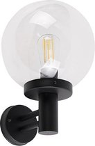 QAZQA sfera - Moderne Wandlamp voor buiten - 1 lichts - D 270 mm - Zwart - Buitenverlichting