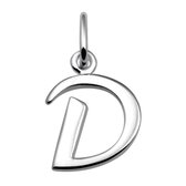 Lucardi Dames Zilveren letterhanger D - Hanger - 925 Zilver - Zilverkleurig