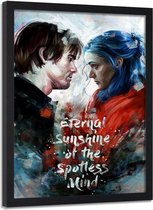 Foto in frame , Eternal sunshine ..... , Film personages , 70x100cm , multkleur , wanddecoratie