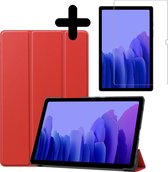 Samsung Galaxy Tab A7 2020 Hoesje Hoes Cover Met Screenprotector Rood