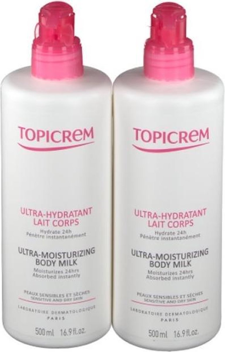 Topicrem Ultra Moisturizing Body Milk 2x500ml