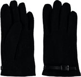 Sarlini fijn gebreide Dames handschoen met zwart riempje