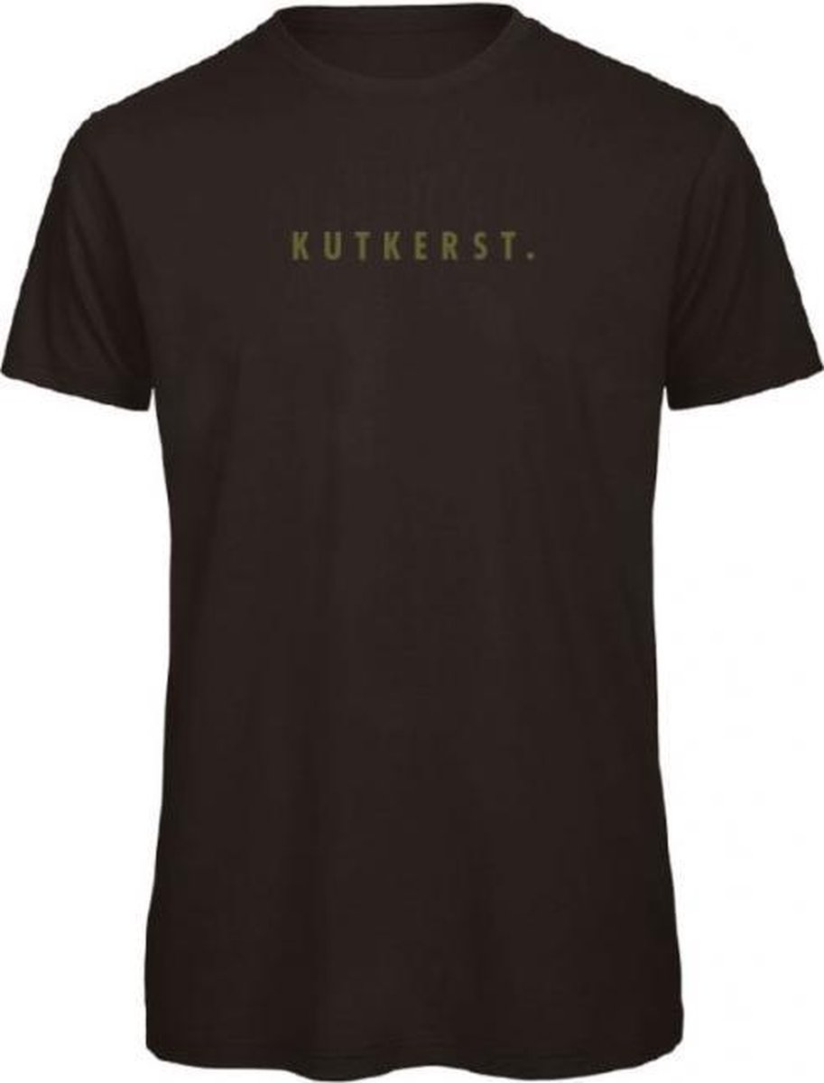 Foute kersttrui t-shirt zwart M - Kutkerst - olijfgroen - soBAD. | Kerst t-shirt soBAD. | kerst shirts volwassenen | kerst t-shirt volwassenen | Kerst outfit | Foute kerst shirts