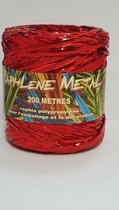 Krullint Raffia Metaal Rood 200 meter (1 rol)