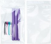 Gripzakken Transparant/Wit 17.8x30.5cm (100 stuks)
