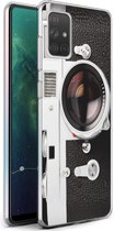 iMoshion Hoesje Geschikt voor Samsung Galaxy A71 Hoesje Siliconen - iMoshion Design hoesje - Zwart / Transparant / Classic Camera