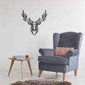 Metalen wanddecoratie Deer - 53x51cm