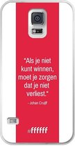 Samsung Galaxy S5 Hoesje Transparant TPU Case - AFC Ajax Quote Johan Cruijff #ffffff