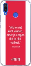 Huawei Nova 3 Hoesje Transparant TPU Case - AFC Ajax Quote Johan Cruijff #ffffff
