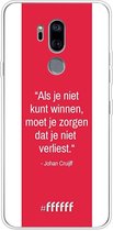 LG G7 ThinQ Hoesje Transparant TPU Case - AFC Ajax Quote Johan Cruijff #ffffff