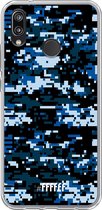 Huawei P20 Lite (2018) Hoesje Transparant TPU Case - Navy Camouflage #ffffff