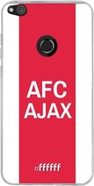 Huawei P8 Lite (2017) Hoesje Transparant TPU Case - AFC Ajax - met opdruk #ffffff