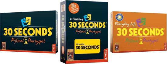 Afbeelding van het spel Spellenbundel - Bordspel - 3 Stuks - 30 seconds & 30 Seconds Uitbreiding -&30 seconds Everyday Life
