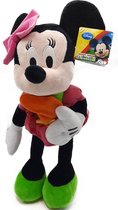 Mickey Mouse Clubhouse - Minnie Mouse met Lolly en Roze Jurk - Pluche Knuffel - Groot - 40 cm