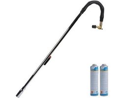 Eurom Onkruidbrander - met Piezo + twee maal 600 ml. gasflessen