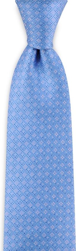 We Love Ties - XL Stropdas Common Shares - geweven zuiver zijde - lichtblauw / roze / wit
