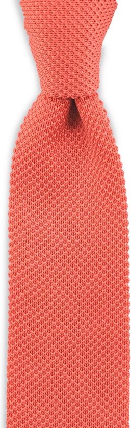 We Love Ties - Stropdas gebreid koraalrood - polyester
