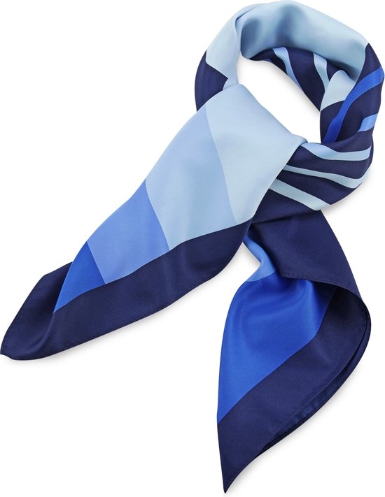 We Love Ties - Sjaals - Sjaal blauw gestreept - marineblauw / diverse blauwtinten / wit