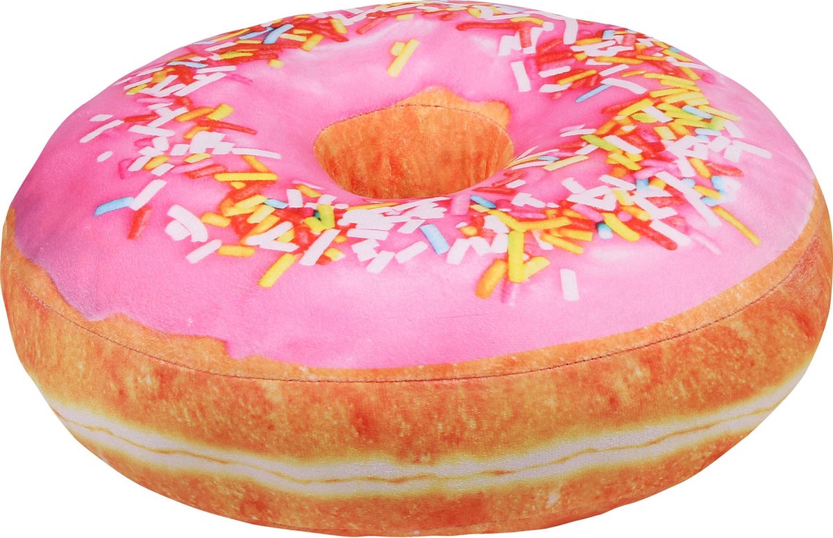 Elektricien vandaag Adverteerder Sprinkels donut kussen lichtroze 40 cm | bol.com