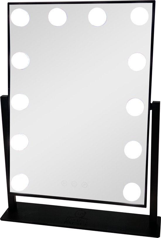 Mini Glam Mirror - Black (Hollywood make up spiegel) | bol.com