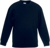 Fruit Of The Loom Kinder Unisex Premium 70/30 Sweatshirt (pak van 2) (Zwart)