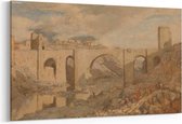 Schilderij - Brug bij Toledo — 100x70 cm