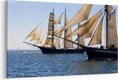 Schilderij - Sailboats — 100x70 cm