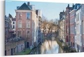 Schilderij - Grachten in de oude binnenstad van Utrecht — 100x70 cm