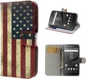 Sony Xperia Z5 Compact Hoesje Wallet Case USA Print