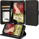 LG G2 Hoesje Wallet Case Zwart