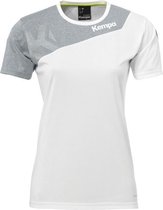Kempa Core 2.0 Shirt Dames Wit-Donker Grijs Melange Maat 2XL